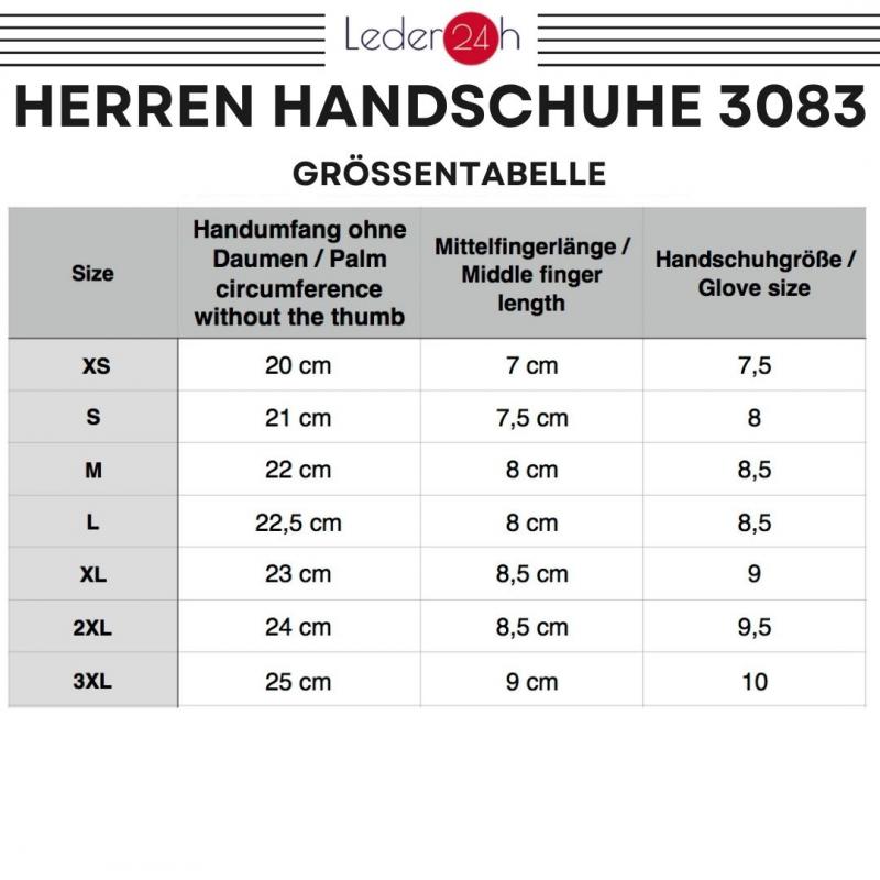 Leder24h Gloves 3083 size