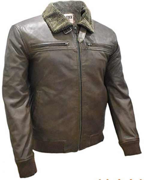 Leather Jacket bron men