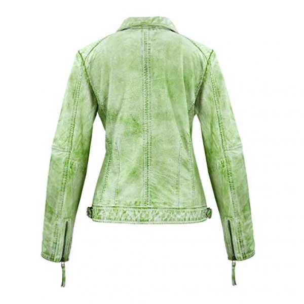 Leder24h Ladies Leather Jacket green 2056