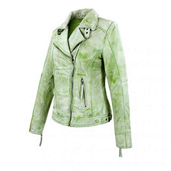 Leder24h Ladies Leather Jacket green 2056