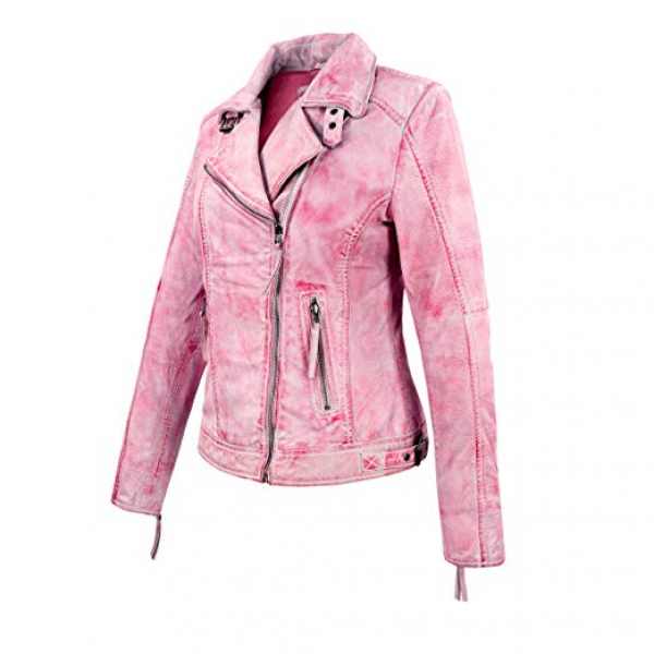 Leder24h Ladies Leather Jacket pink 2057