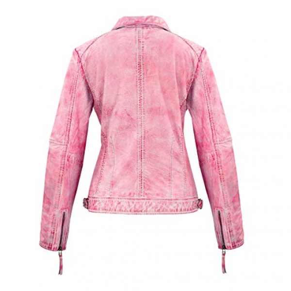 Leder24h Ladies Leather Jacket pink 2057