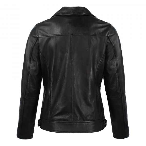 Leder24h Ladies Leather Jacket black 2054
