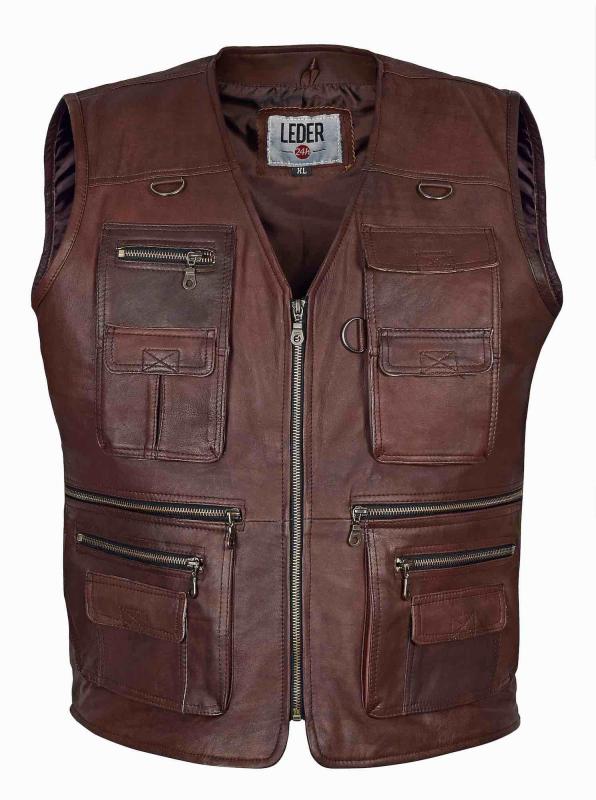 Outdoor Leather Vest Fishing vest 1034