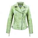 Ladies Leather Jacket green 2056